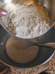 Add flour to yeast mixture!